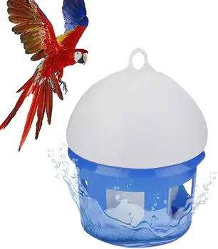 עופות Waterer אוטומטיים | ציפור בכלוב נקי כוס Waterer - שקוף ציפור מתקן המים בכלוב התוכי לחיות מחמד באדג ' י, זוג יונים.